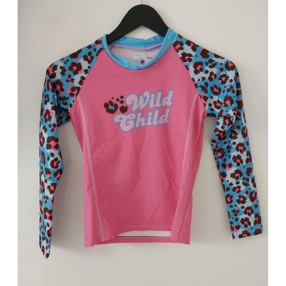 New Juice Box Girl's Rash Guard Swim Tee Sz M 8/10 - Picture 1 of 7